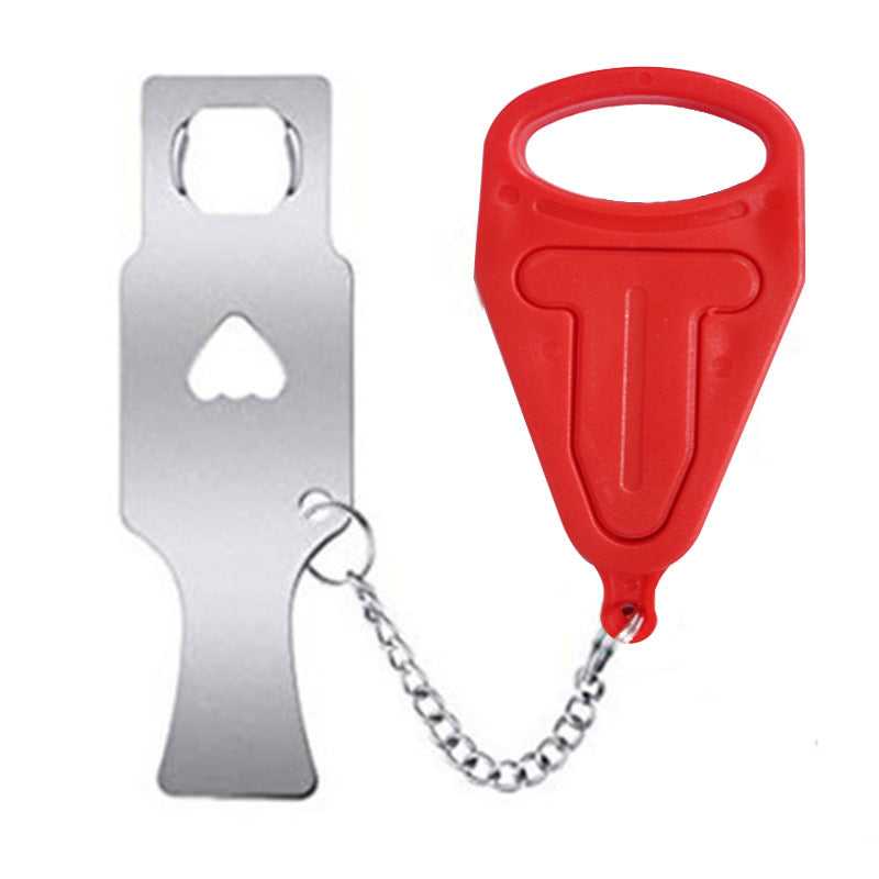 Portable Door Lock and Stopper for Temporary Use