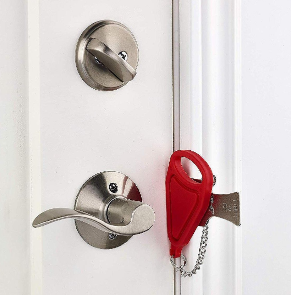 Portable Door Lock and Stopper for Temporary Use